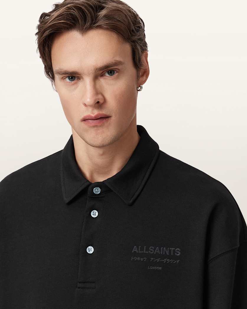 AllSaints - Xander Long Sleeve Polo Shirt