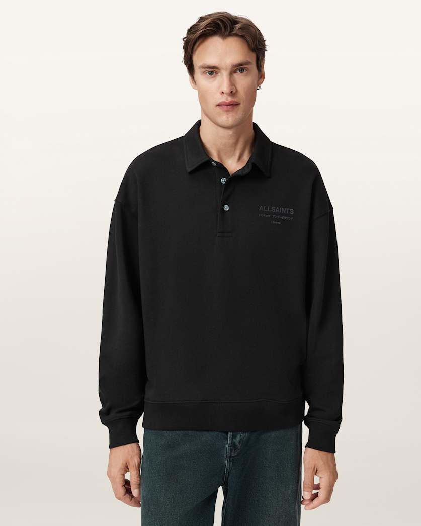 AllSaints - Xander Long Sleeve Polo Shirt