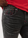 True Religion - RICKY STRAIGHT JEAN Grey Smoky Mist Wash