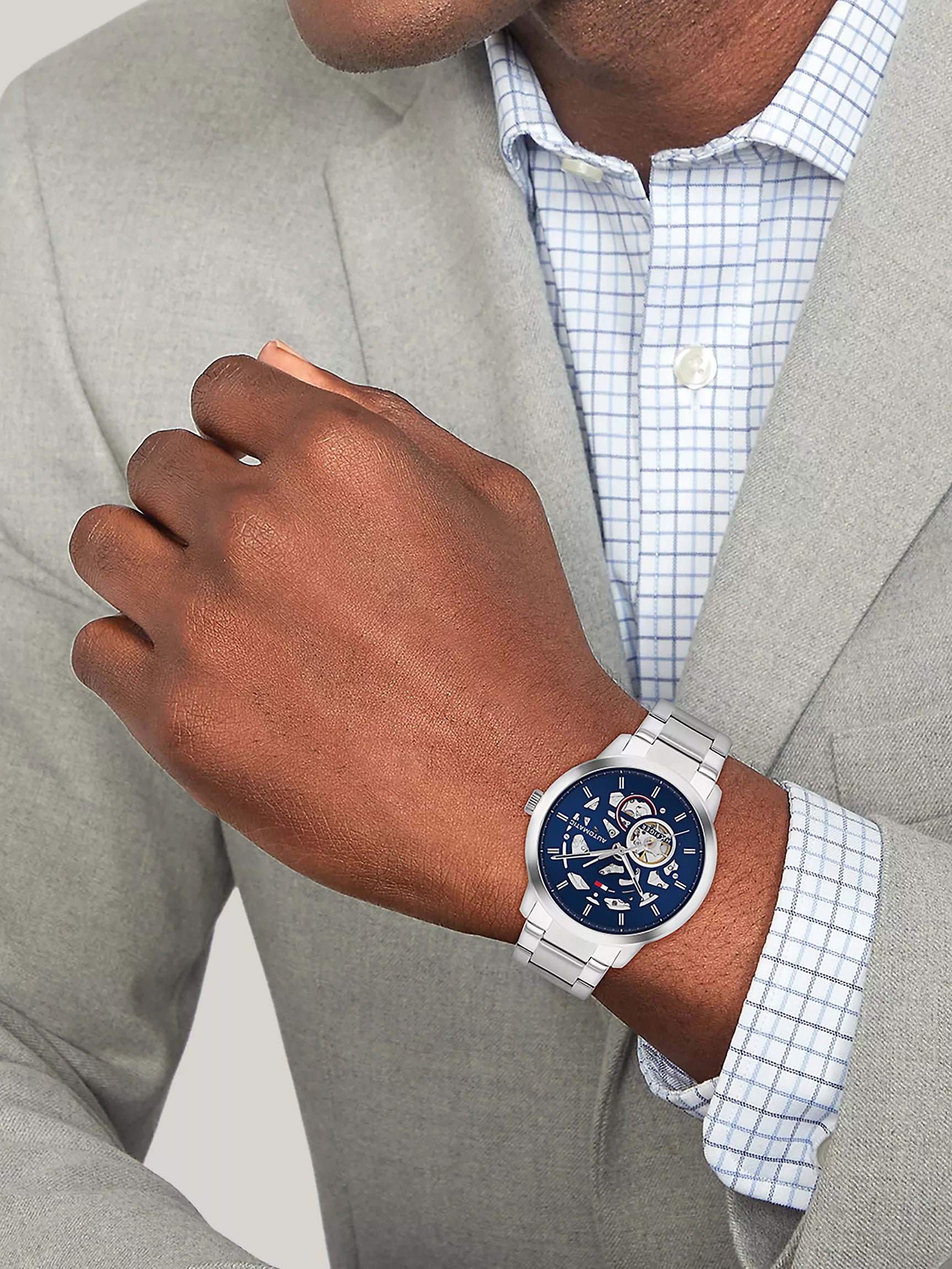 43MM Skeleton Dial Automatic Watch