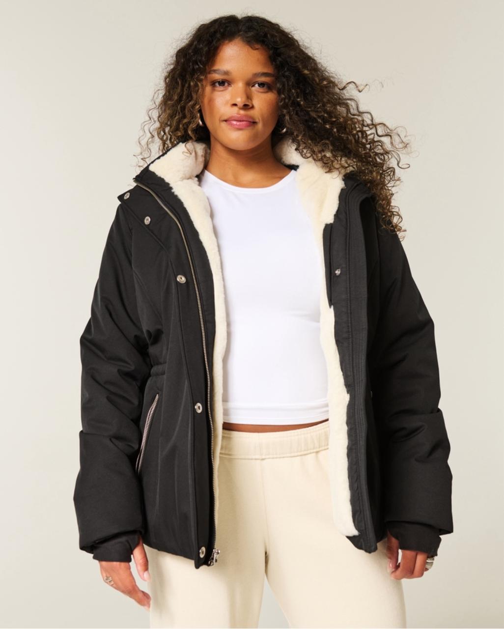 Hollister - Faux Fur-Lined All-Weather Jacket
