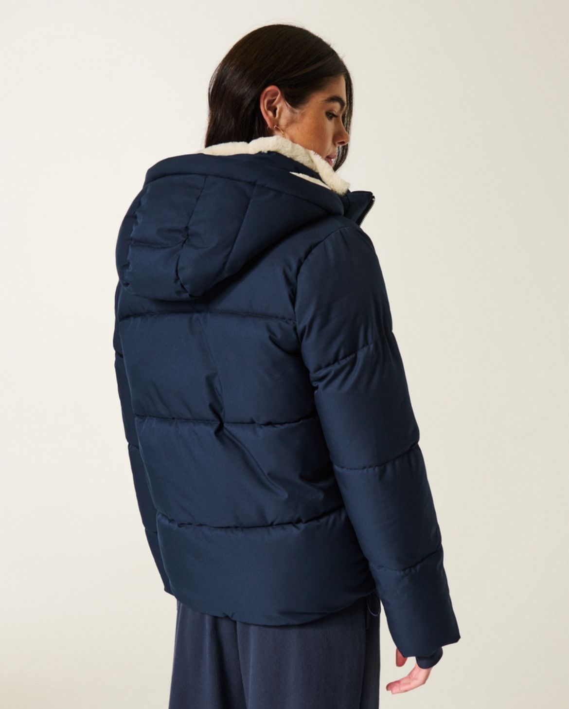 Hollister - Faux Fur-Lined Puffer Jacket