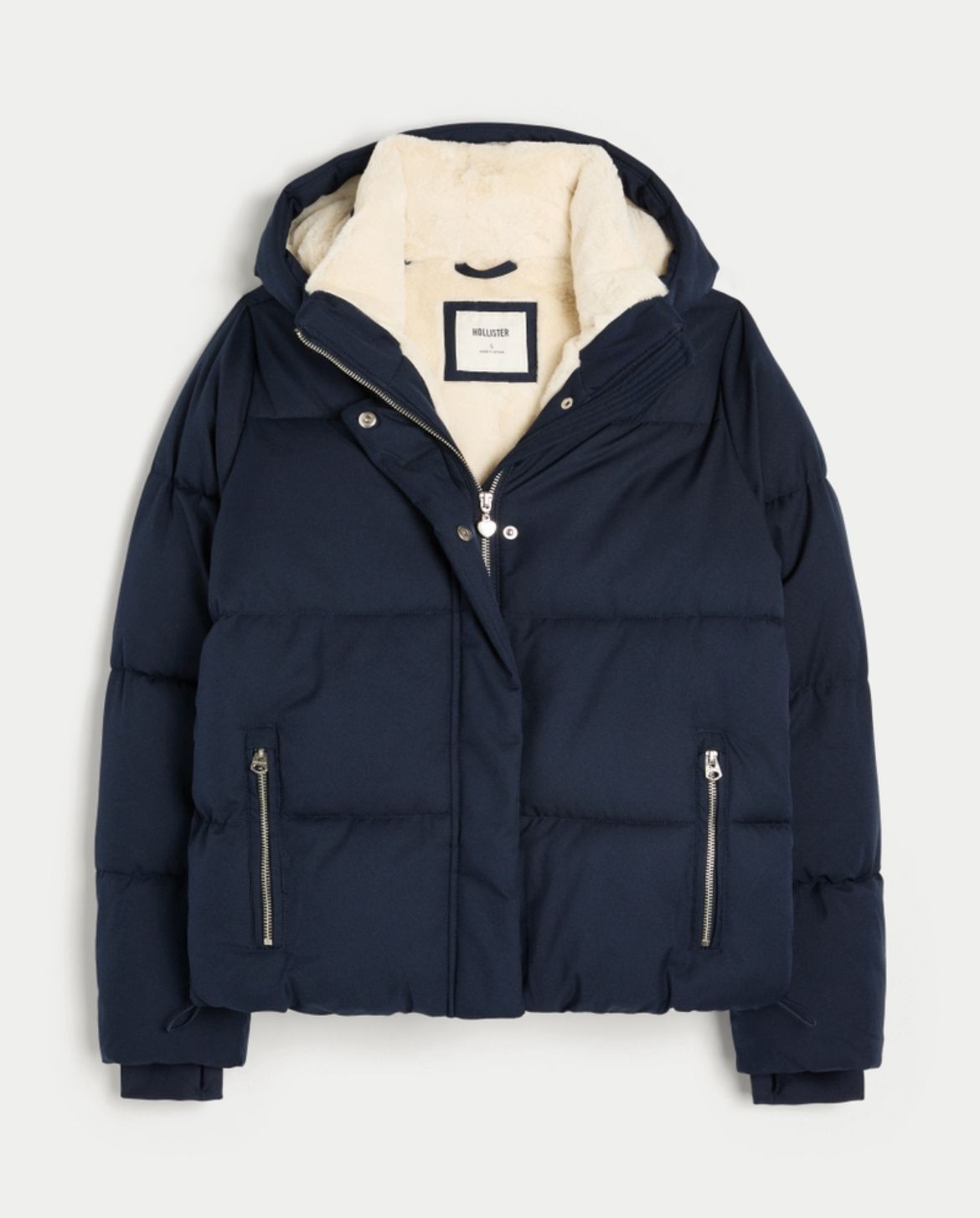 Hollister - Faux Fur-Lined Puffer Jacket