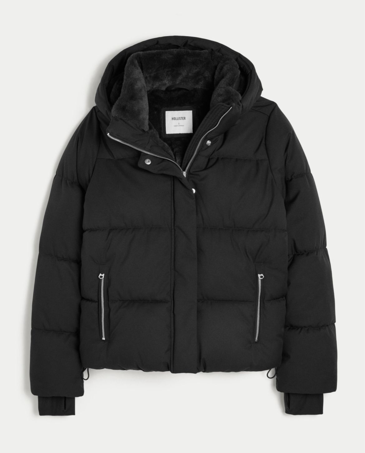 Hollister - Faux Fur-Lined Puffer Jacket