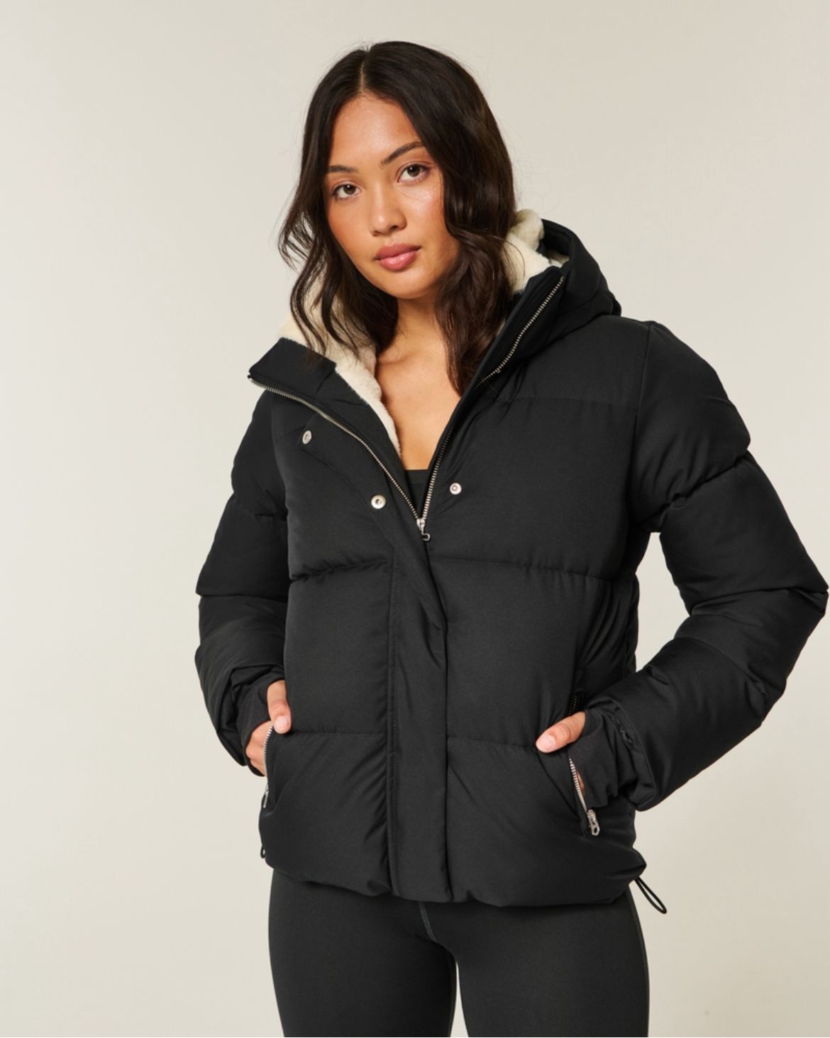 Hollister - Faux Fur-Lined Puffer Jacket