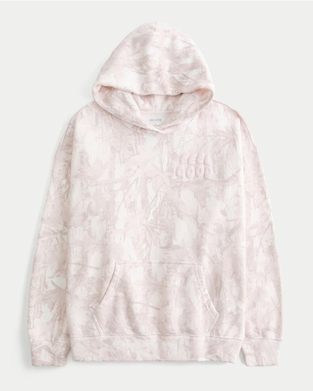 Hollister - Feel Good Oversized Logo Graphic Hoodie