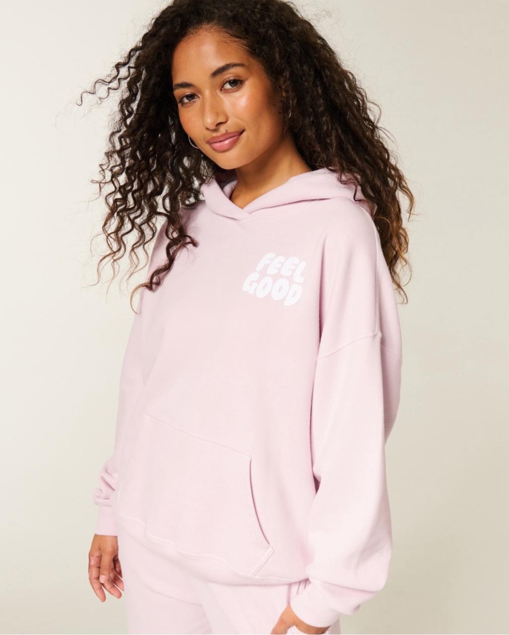 Hollister - Feel Good Oversized Logo Graphic Hoodie