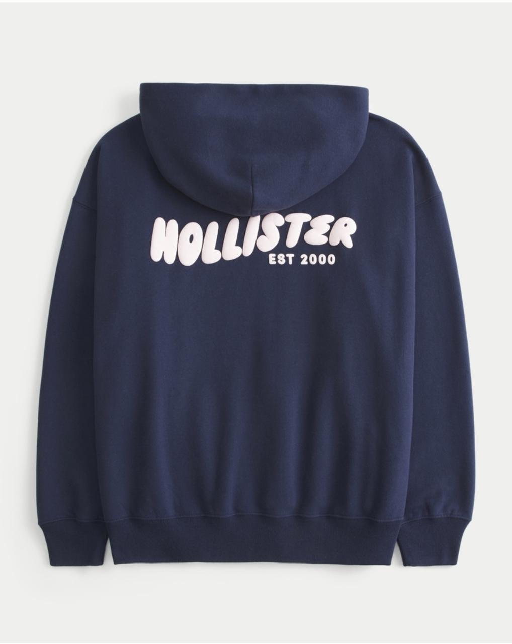 Hollister - Feel Good Oversized Logo Graphic Hoodie