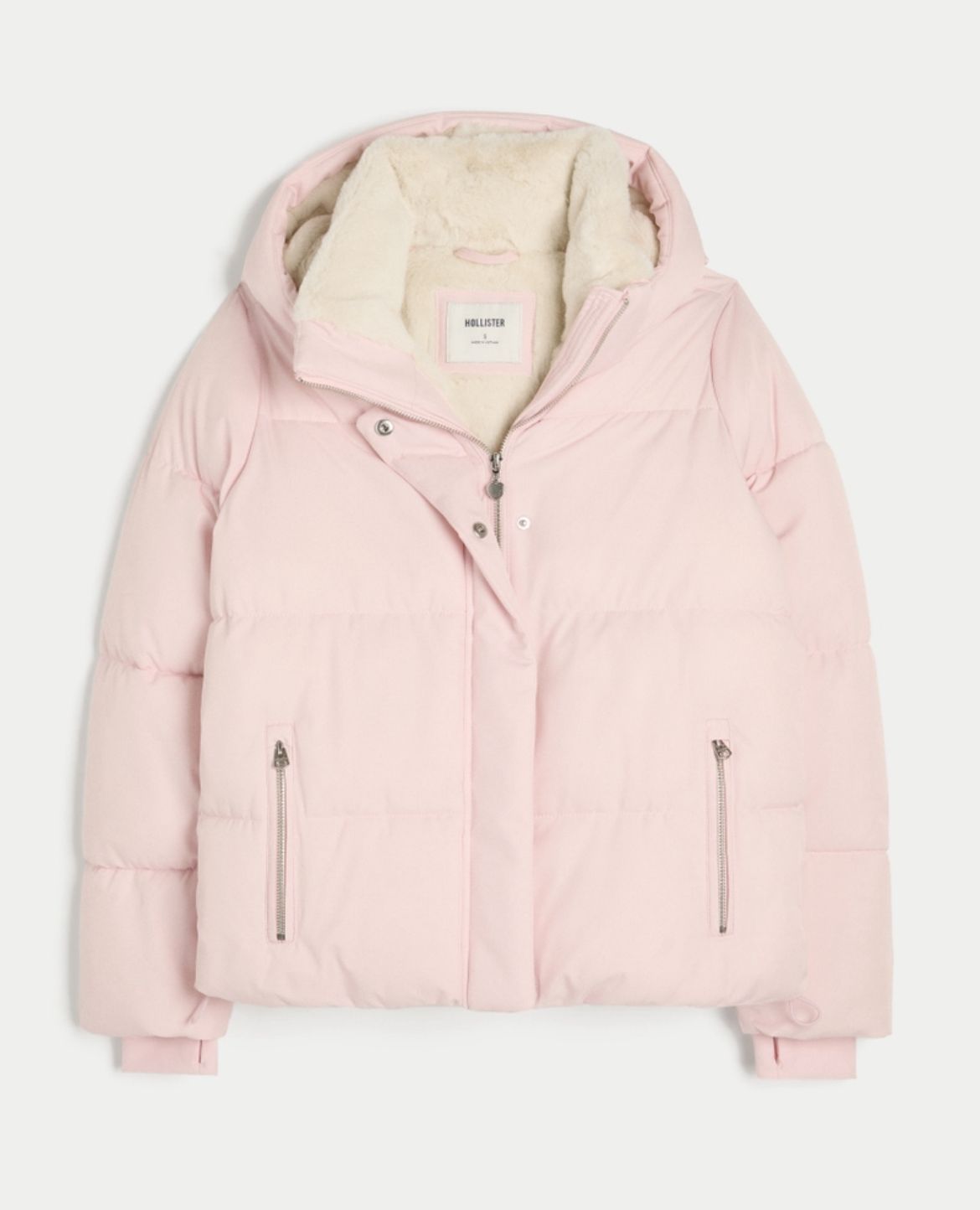 Hollister - Faux Fur-Lined Puffer Jacket