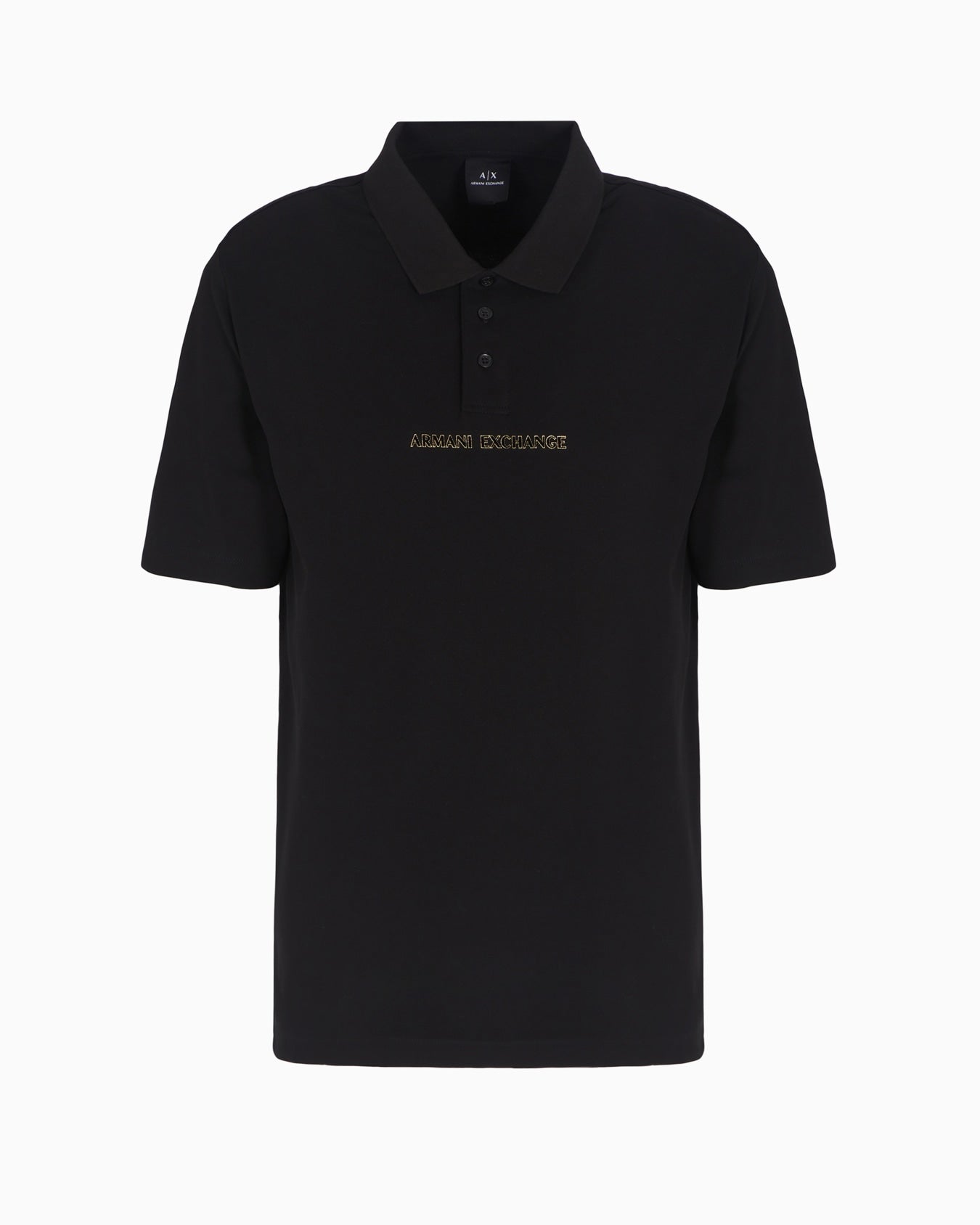 Short-Sleeved Polo Shirt With Metallic Profile Logo