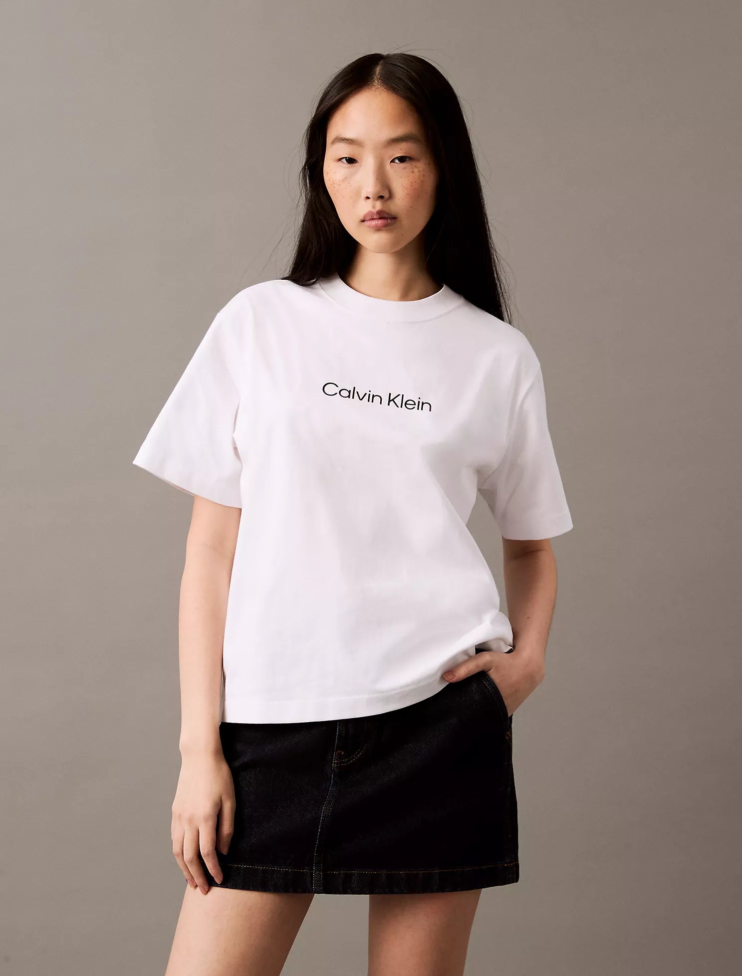Standard Logo Boxy Fit Crewneck T-Shirt
