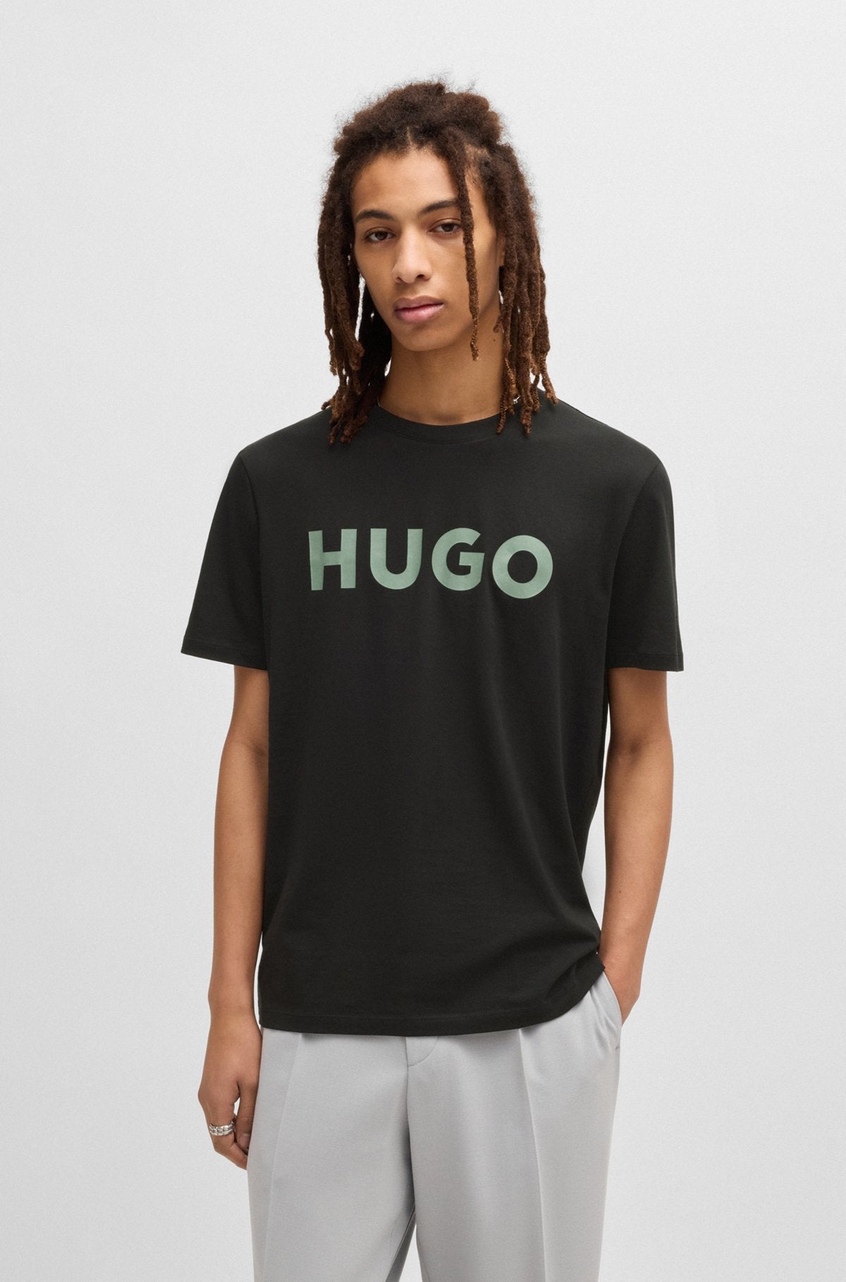 Regular-fit T-shirt in cotton jersey with logo print