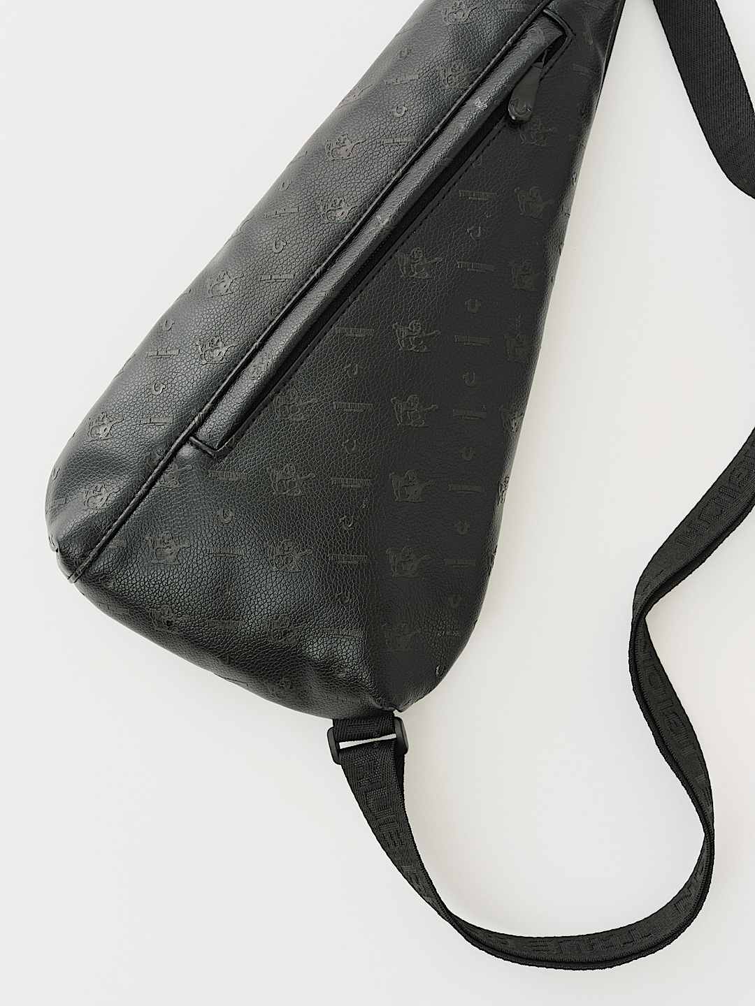True Religion - PEBBLED MONOGRAM SLING BAG