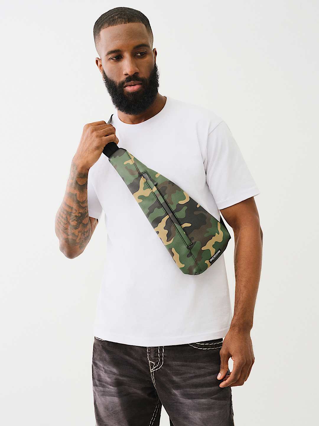 True Religion - CAMO PRINT SLING BAG