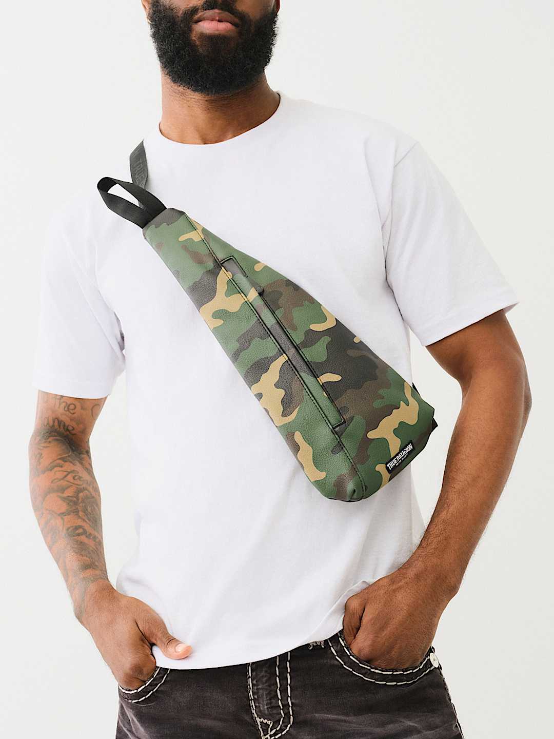 True Religion - CAMO PRINT SLING BAG
