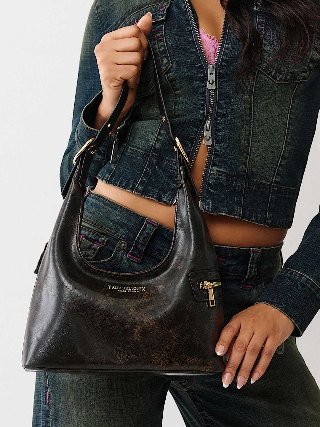 True Religion - DISTRESSED SHOULDER BAG