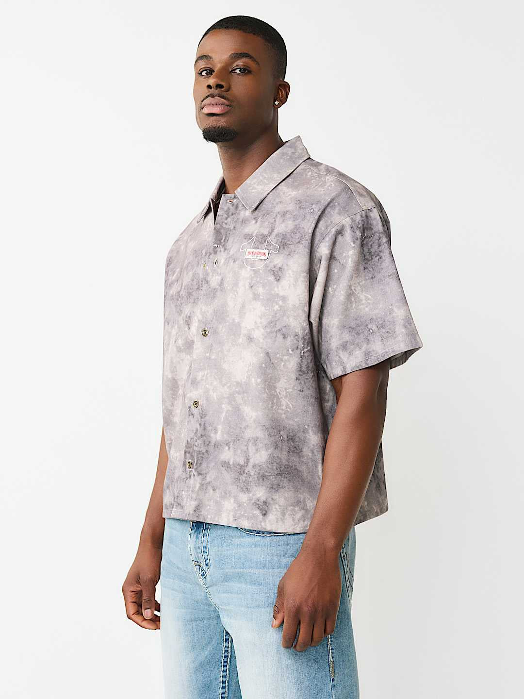 True Religion - Allover Print Boxy Shirt