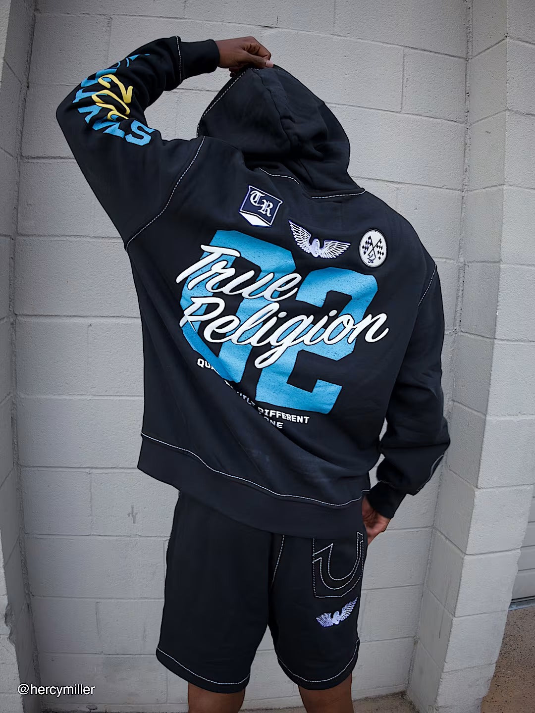 True Religion - Stay True Logo Big T Zip Hoodie
