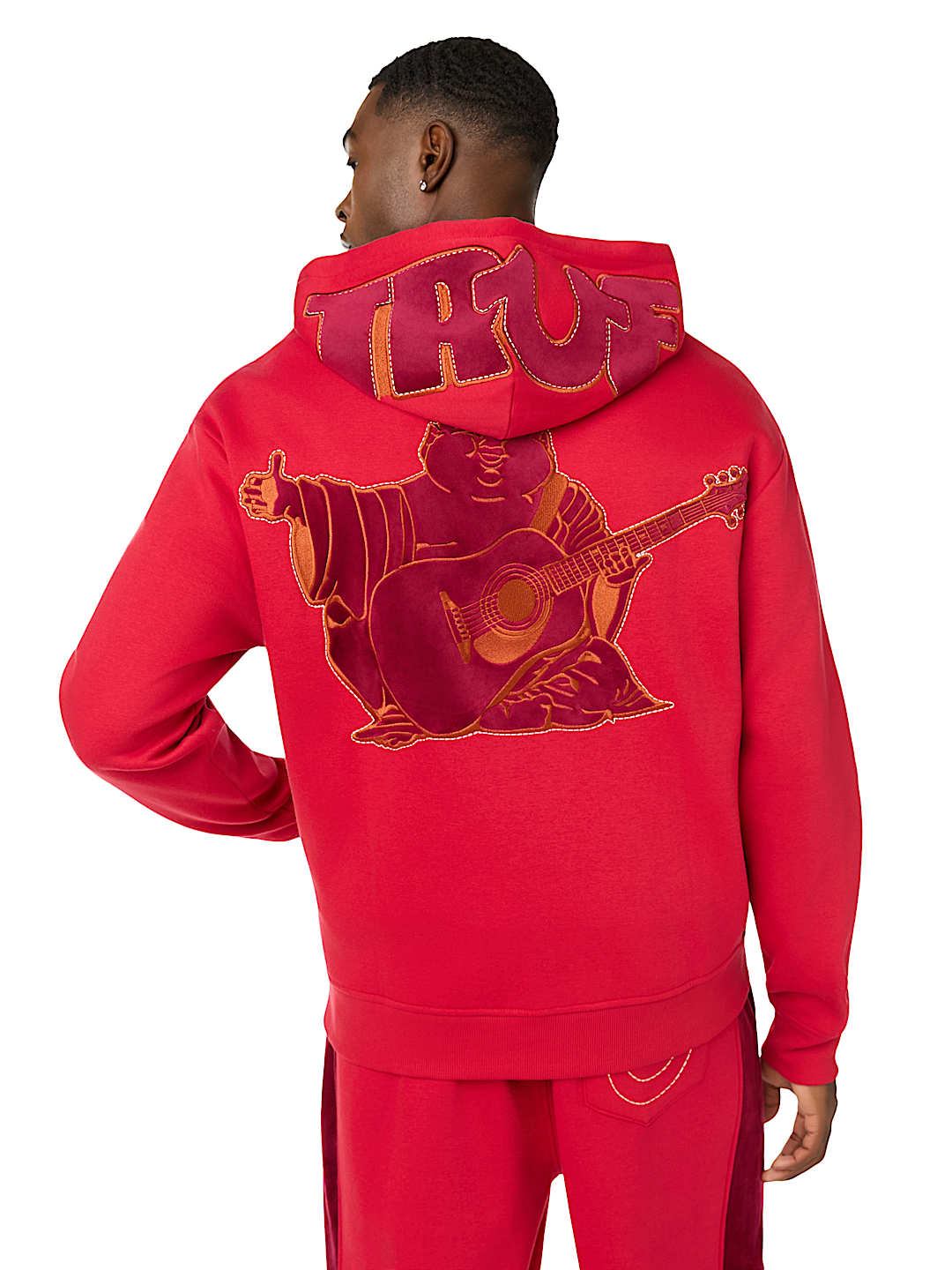 True Religion - Velour Logo Zip Hoodie