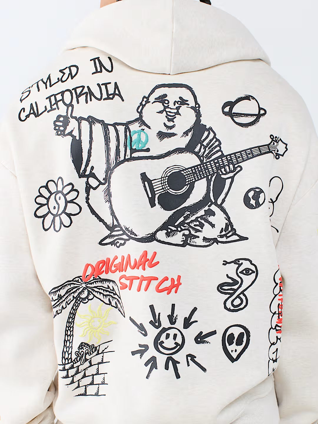 True Religion - Sketched Logo Boxy Hoodie