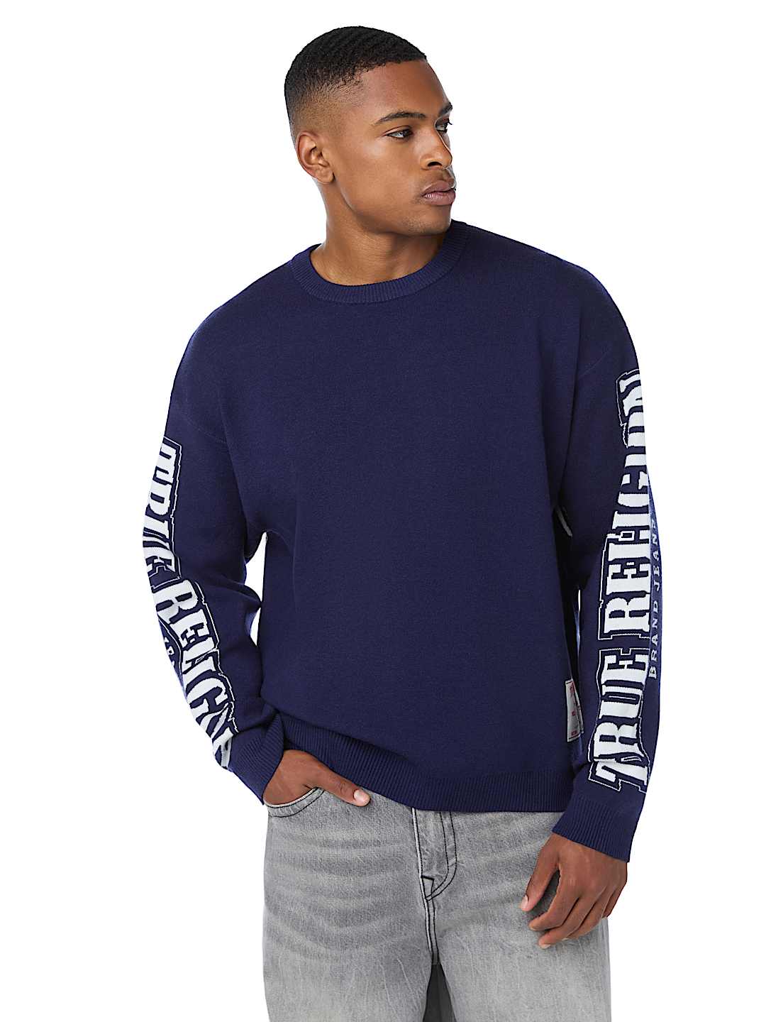 True Religion - Arched Logo Buddha Sweater