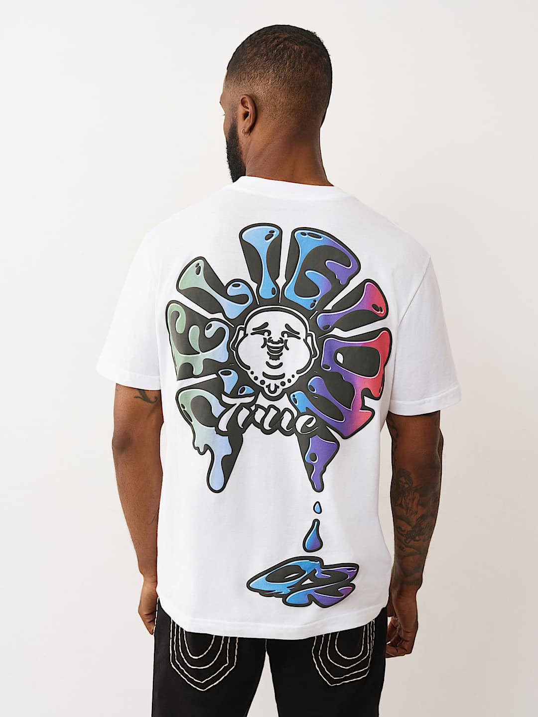 True Religion - Buddha Drip Oversized Tee