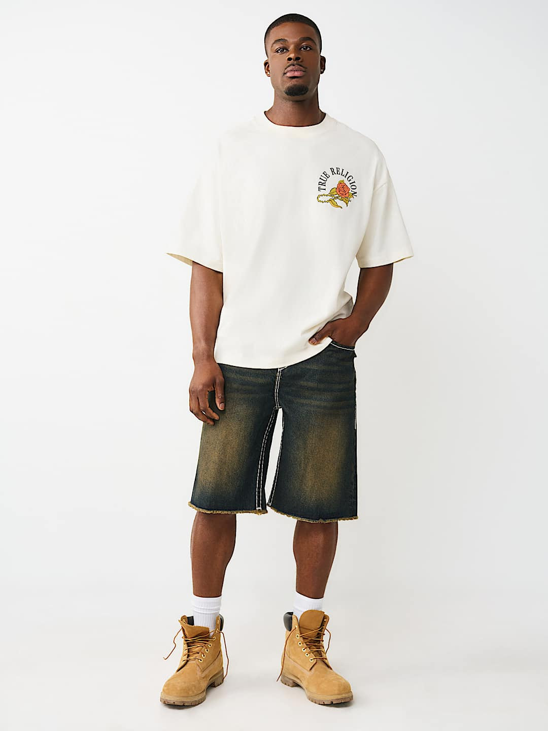 True Religion - Floral Snake Heavyweight Oversized Tee