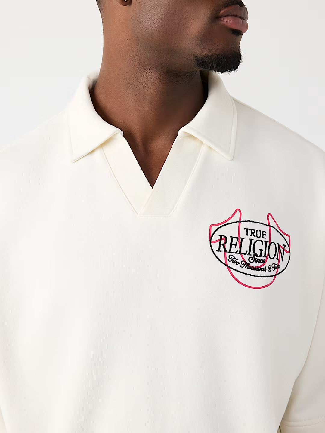 True Religion - Tiger Logo Oversized Polo Shirt