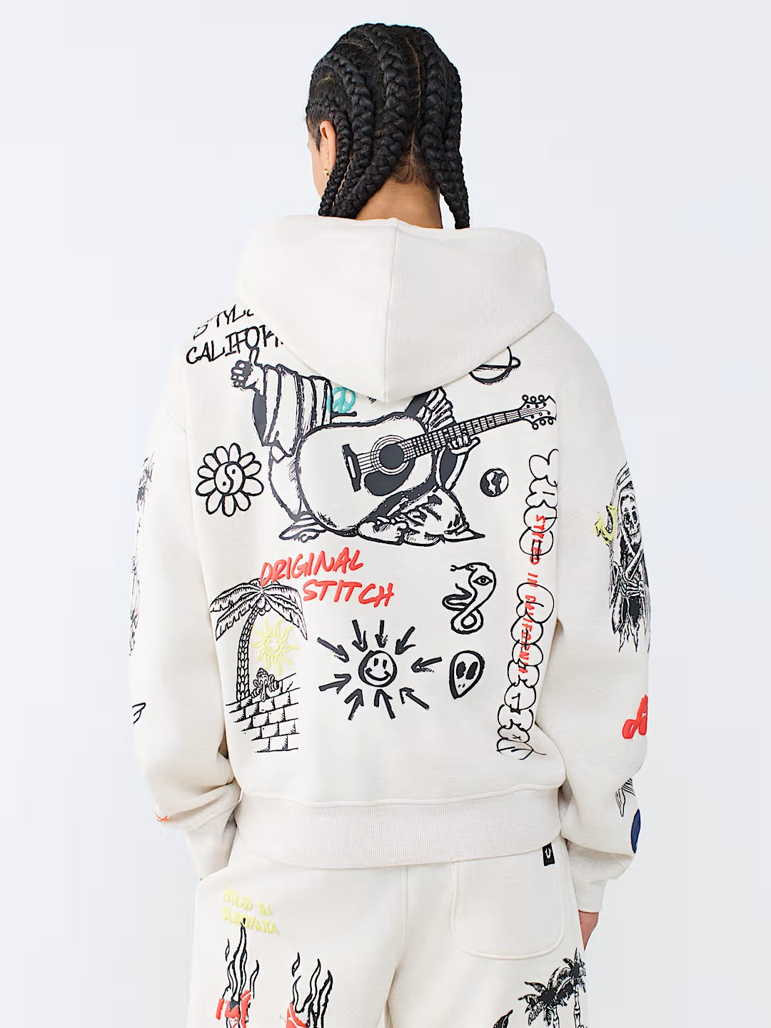 True Religion - Sketched Logo Boxy Hoodie