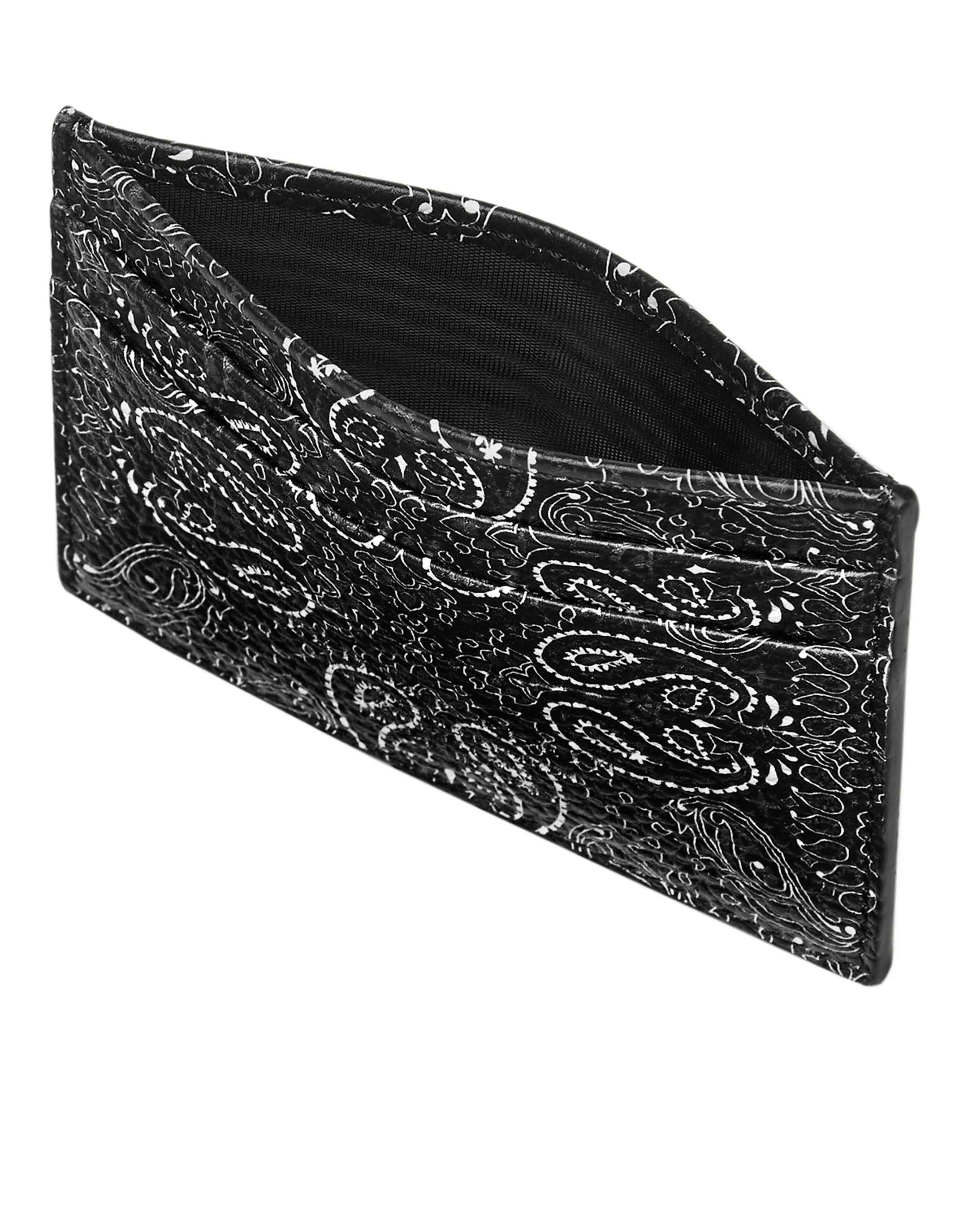 PHILIPP PLEIN - Leather Credit Cards Holder Paisley