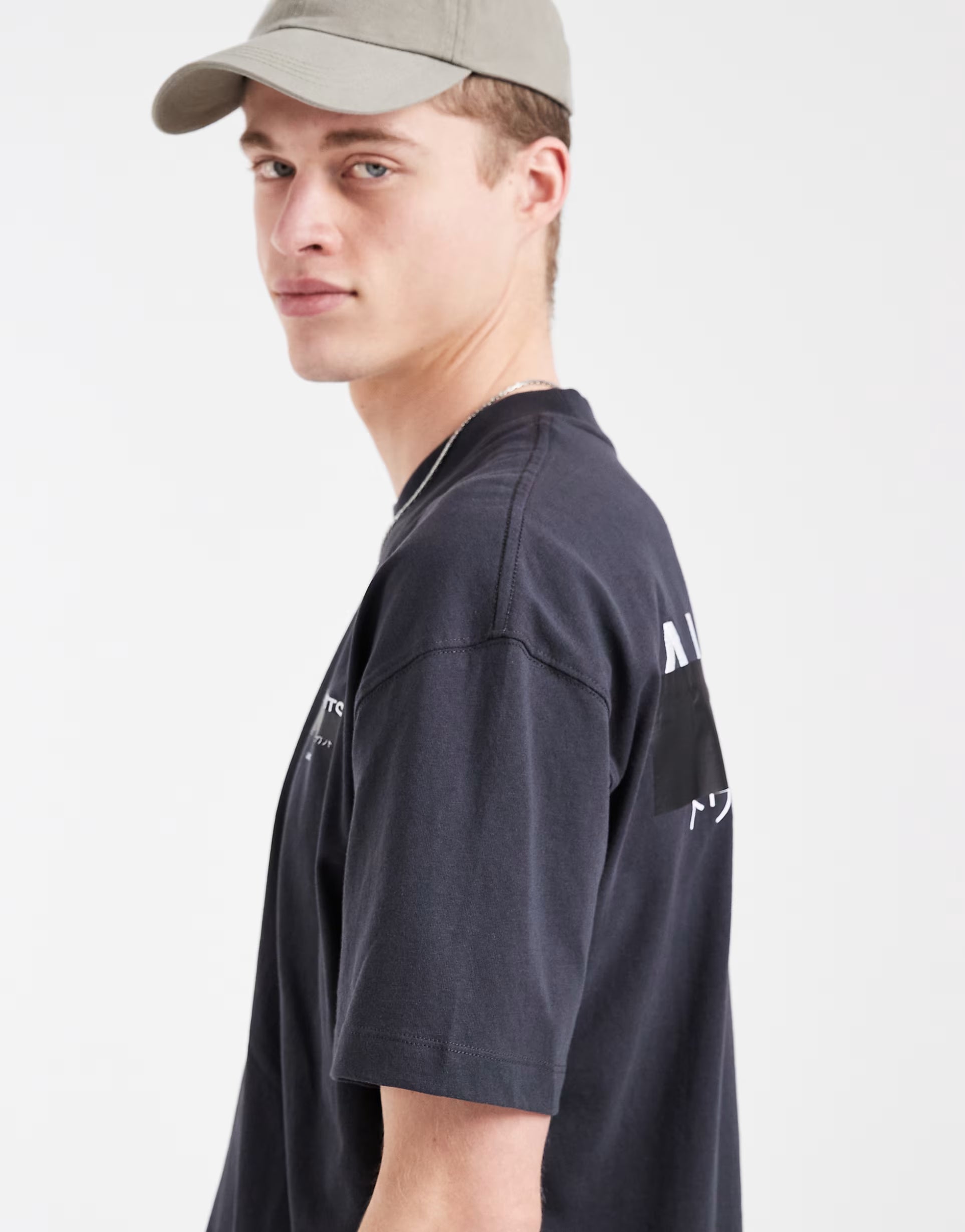 AllSaints - Redact Oversized Embroidered Logo T-shirt