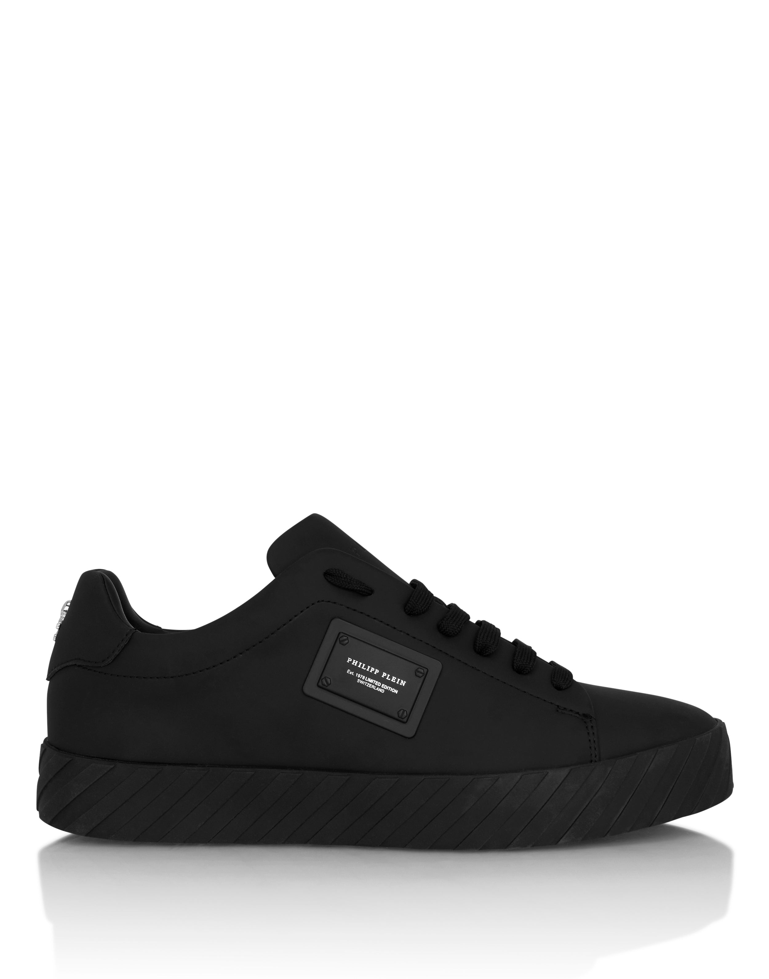 PHILIPP PLEIN - Nappa Leather Low-Top Sneakers Placca