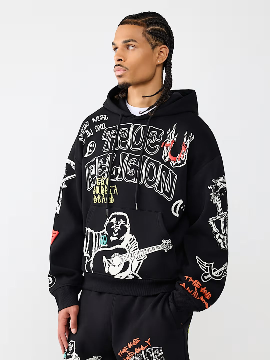 True Religion - Sketched Logo Boxy Hoodie