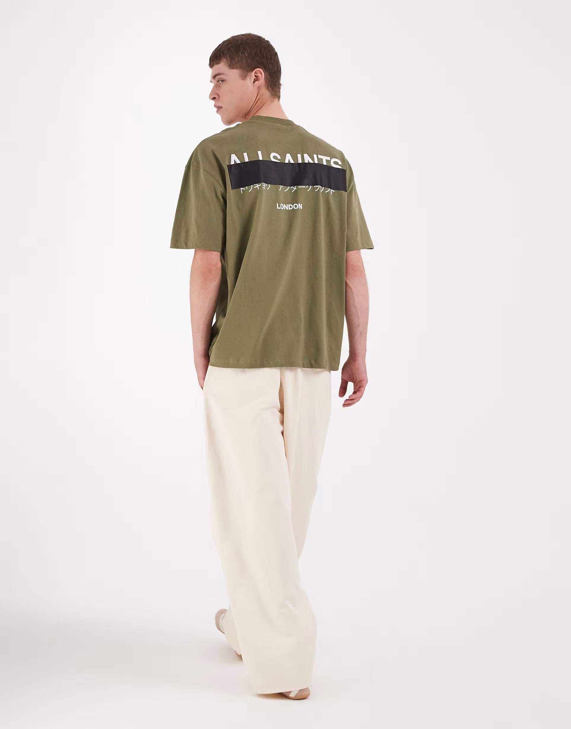 AllSaints - Redact Oversized Embroidered Logo T-shirt