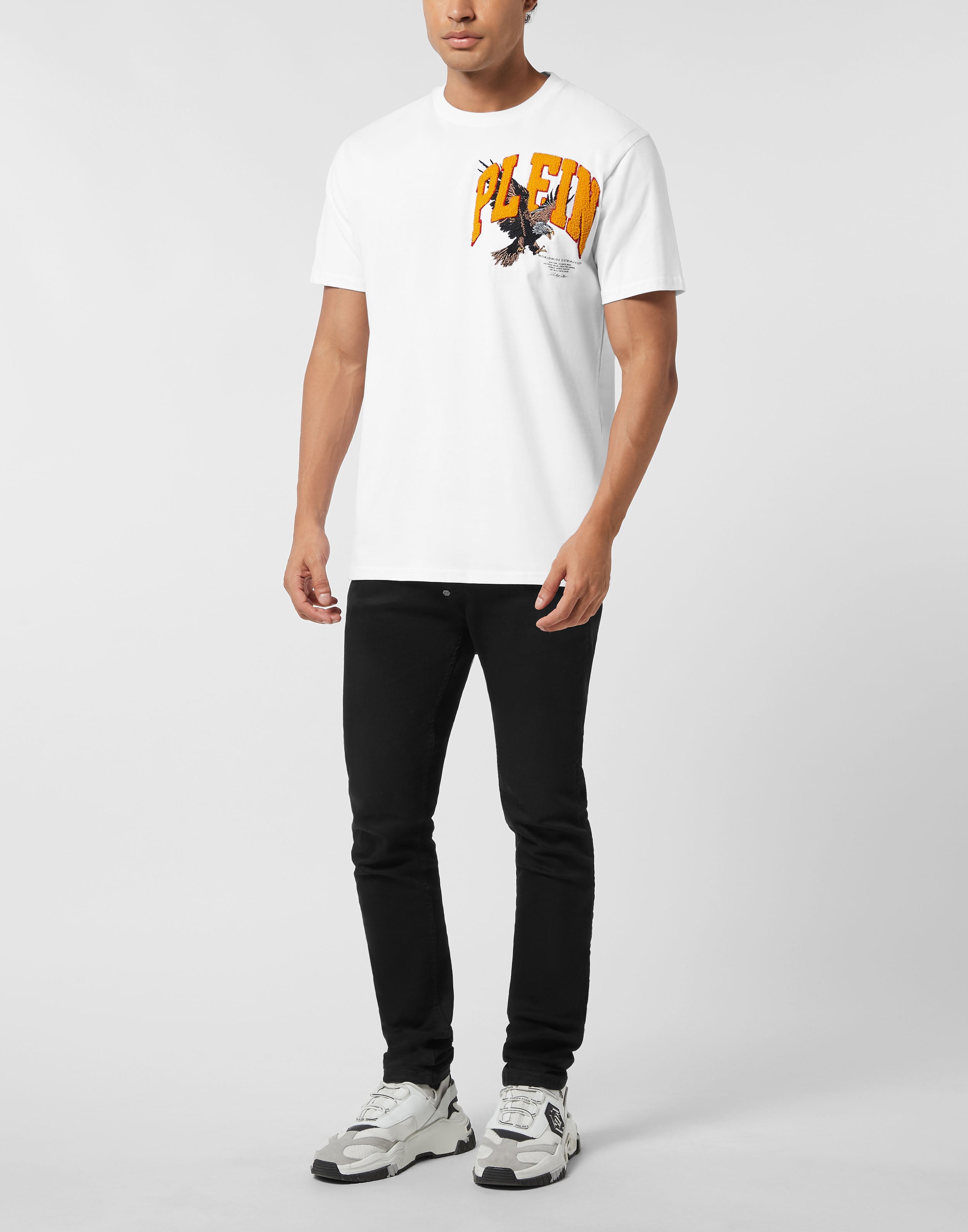PHILIPP PLEIN - Round Neck T-Shirt Crystal Eagle Mini