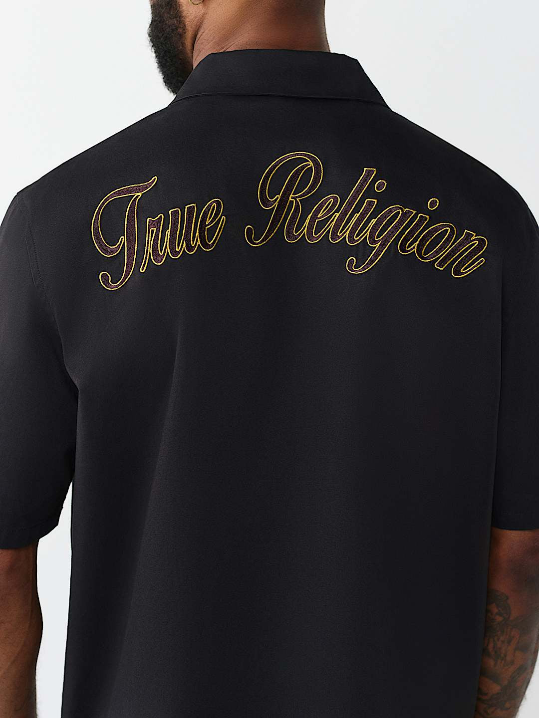 True Religion - Twill Embroidered Camp Shirt