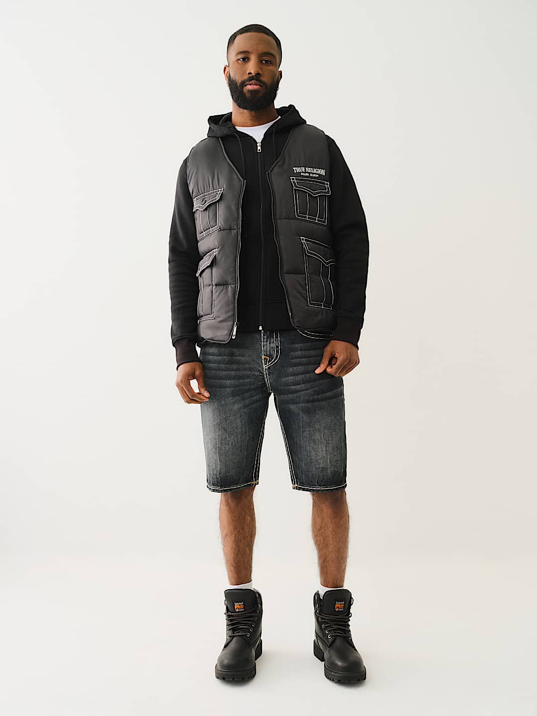 True Religion - UTILITY BIG T PUFFER VEST