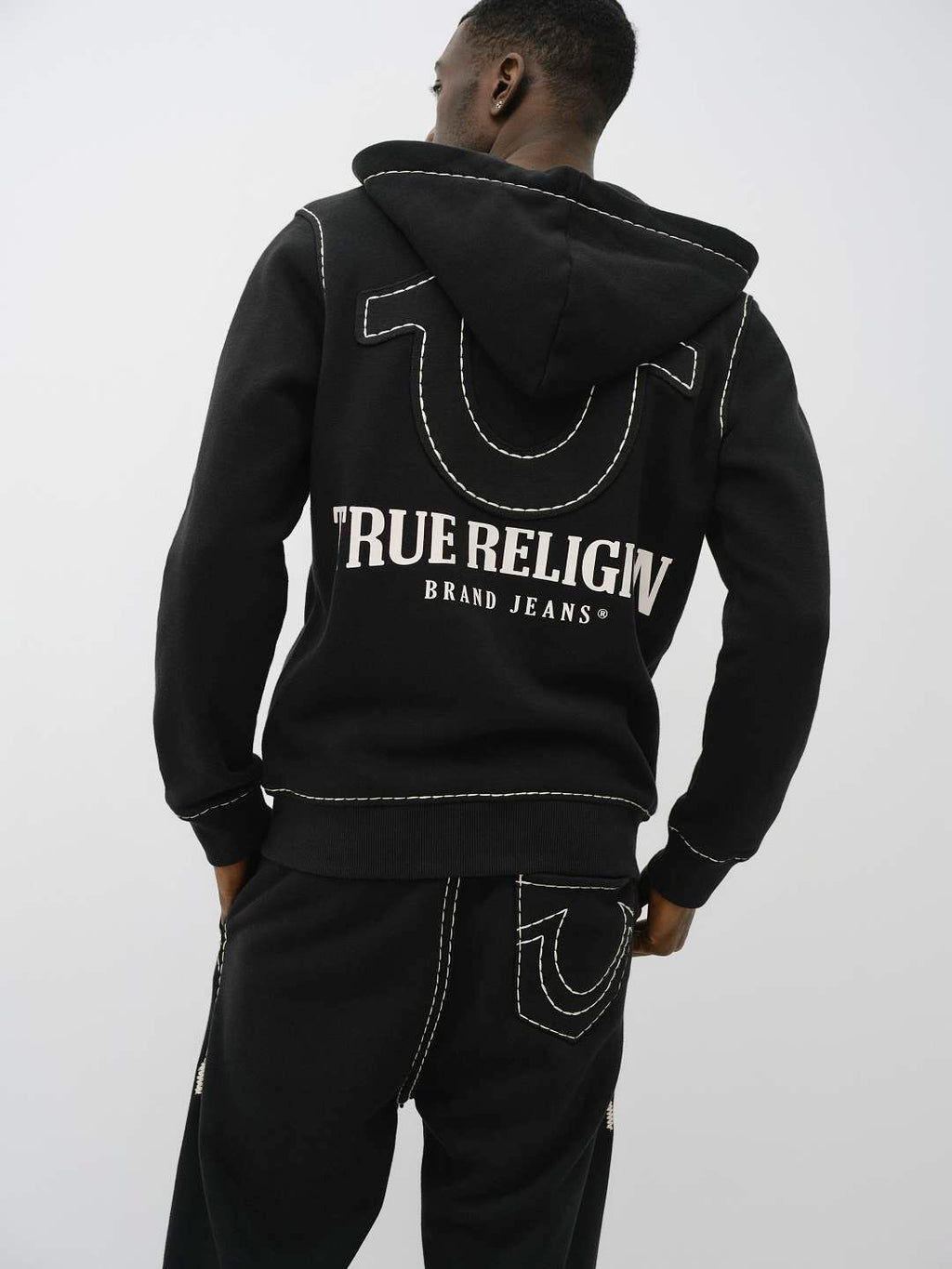 True Religion - Horseshoe Applique Super T Fleece Hoodie