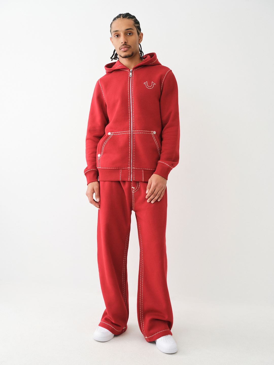 True Religion - Horseshoe Applique Super T Fleece Hoodie