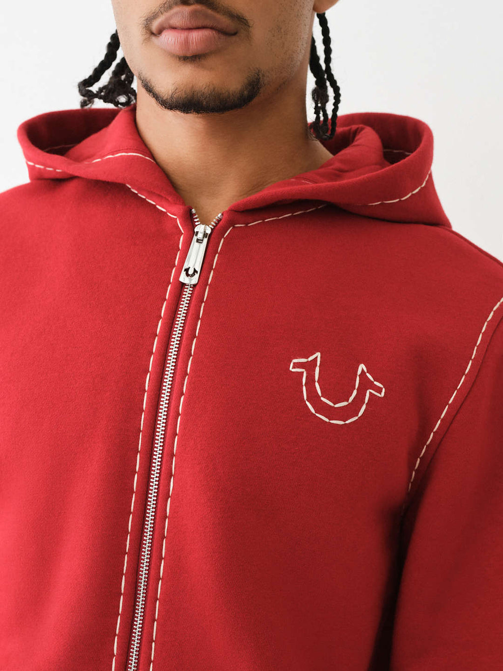 True Religion - Horseshoe Applique Super T Fleece Hoodie