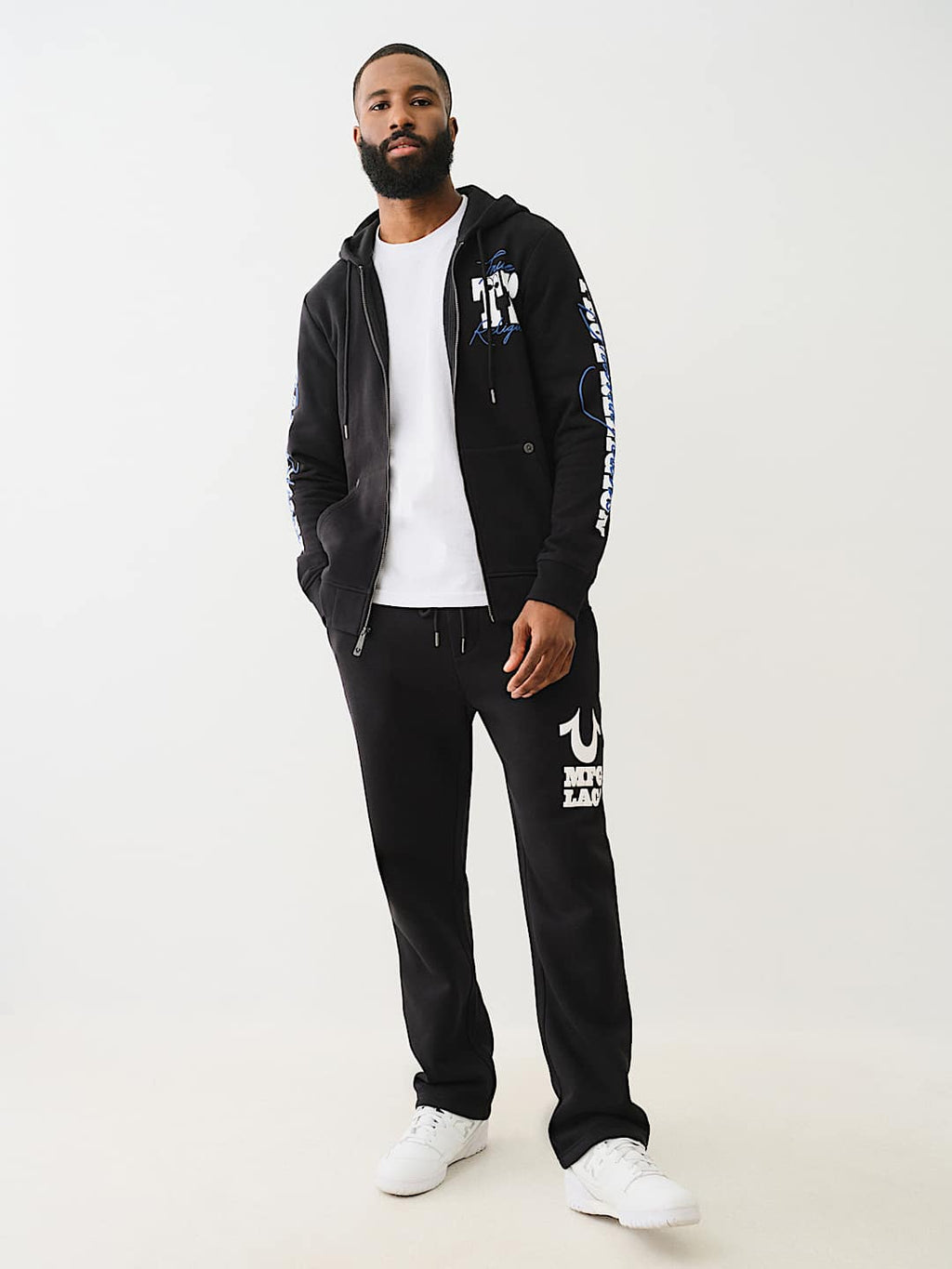 True Religion - Puff Print Logo Sweat Pant