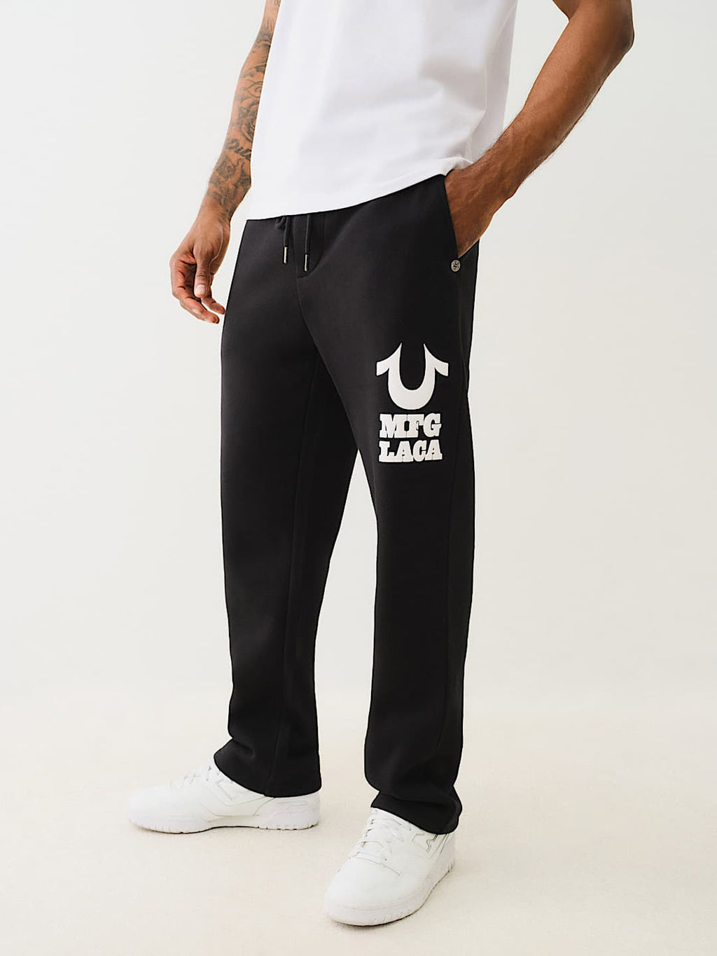 True Religion - Puff Print Logo Sweat Pant
