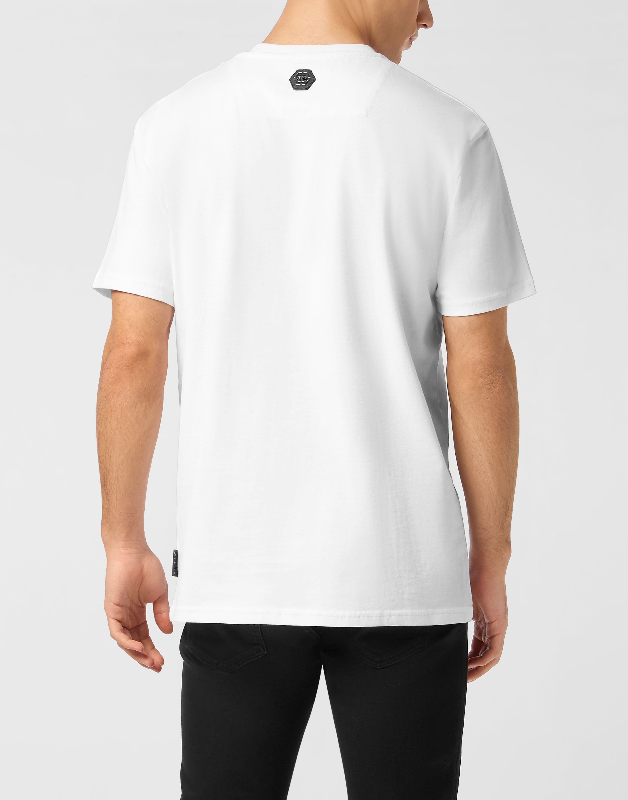 PHILIPP PLEIN - Round Neck T-Shirt Skull Strass