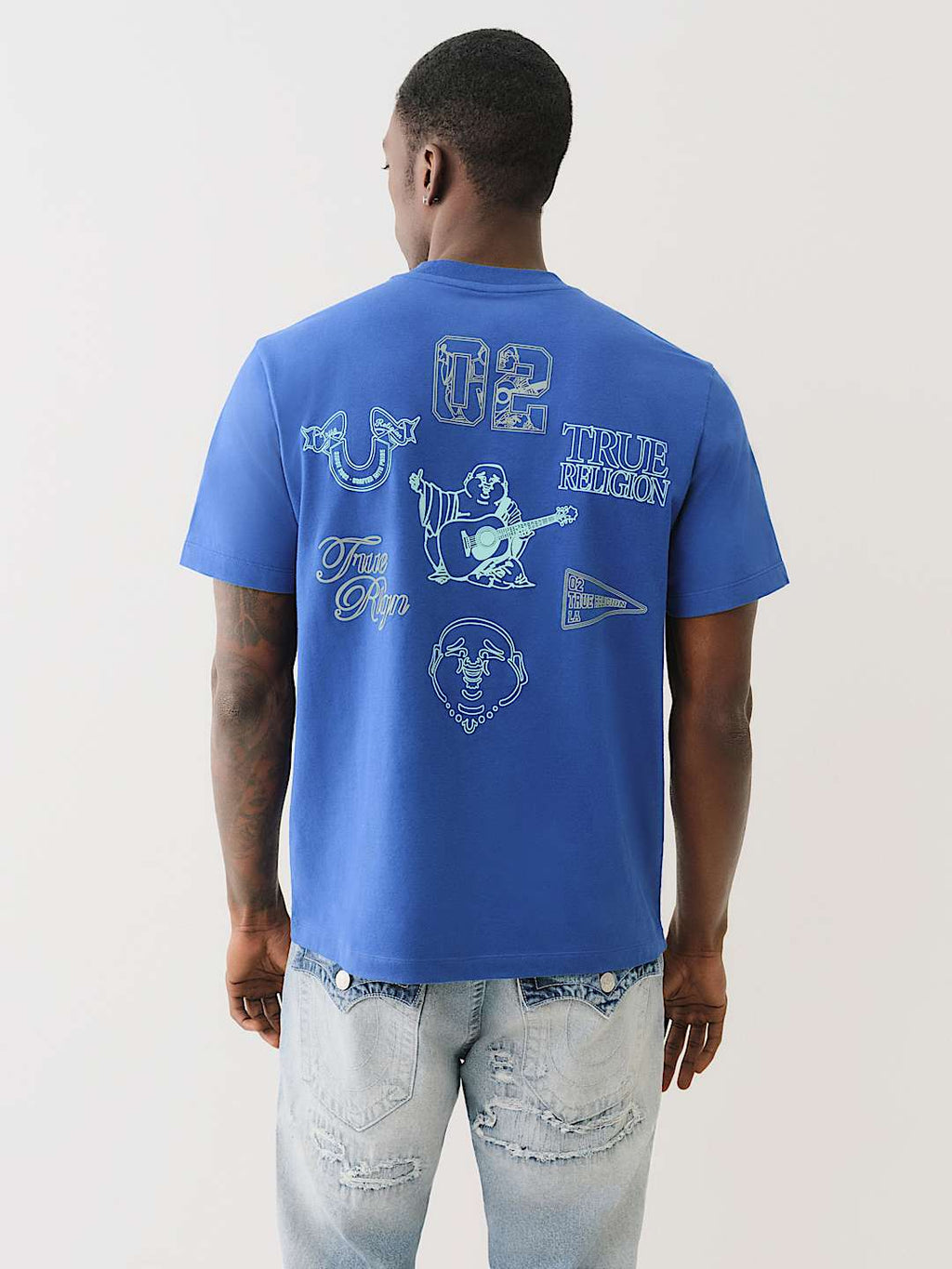 True Religion - HIGH DENSITY MULTI LOGO TEE