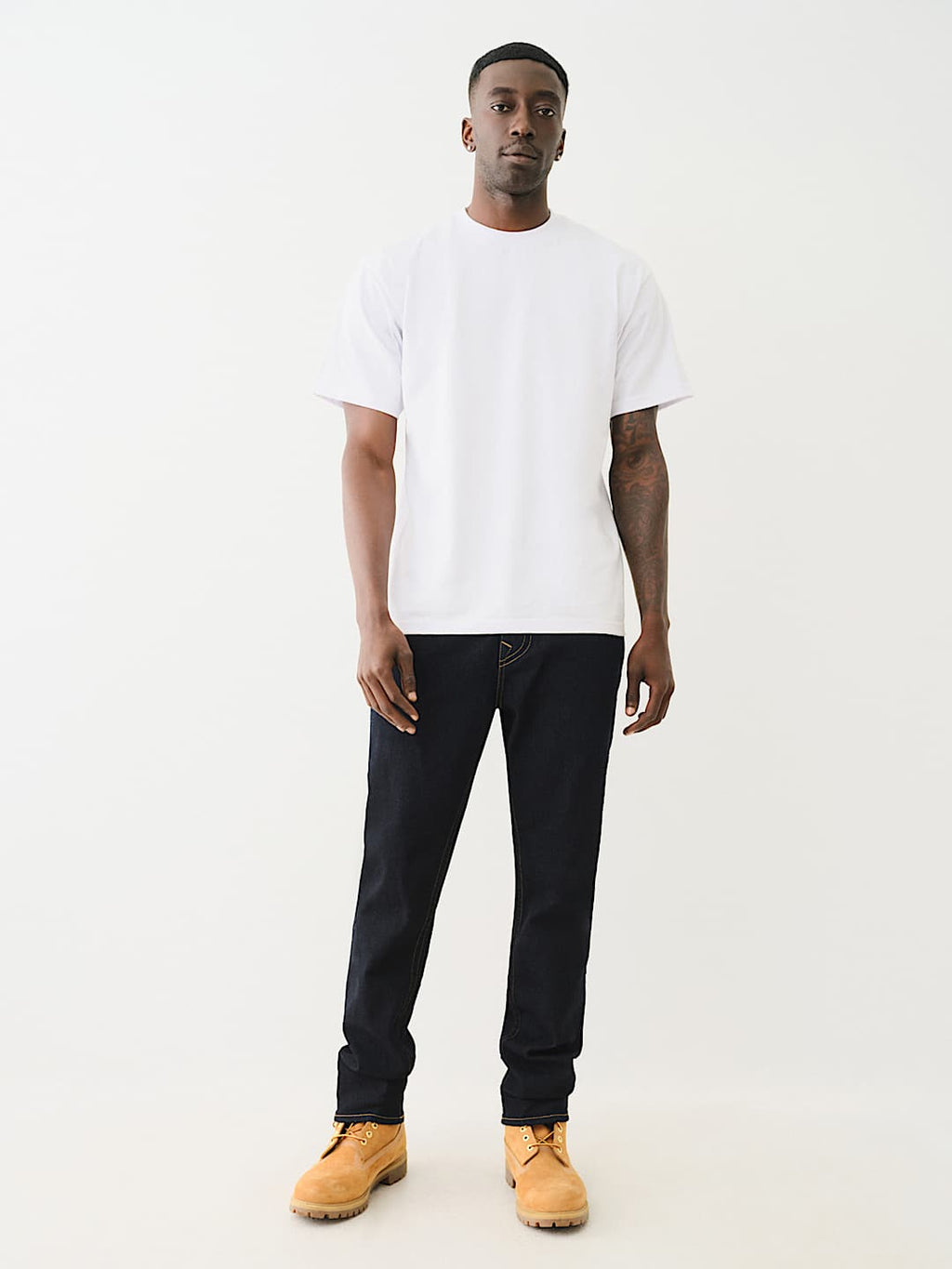True Religion - ROCCO OMBRÉ SKELETON HORSESHOE SKINNY JEAN 32”