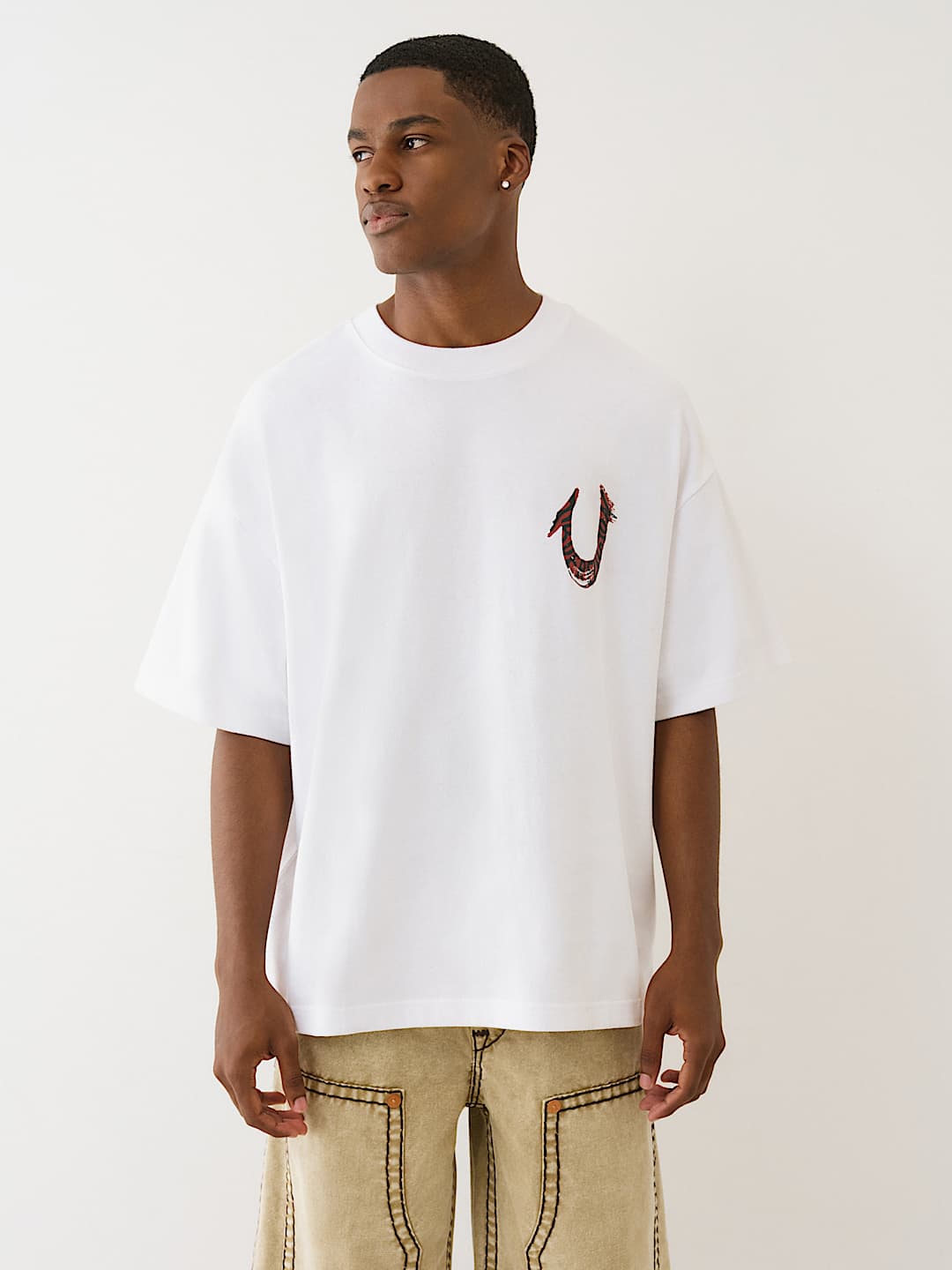 True Religion - Painted Horseshoe Oversized Heavyweight Tee