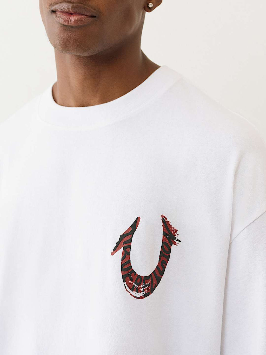 True Religion - Painted Horseshoe Oversized Heavyweight Tee