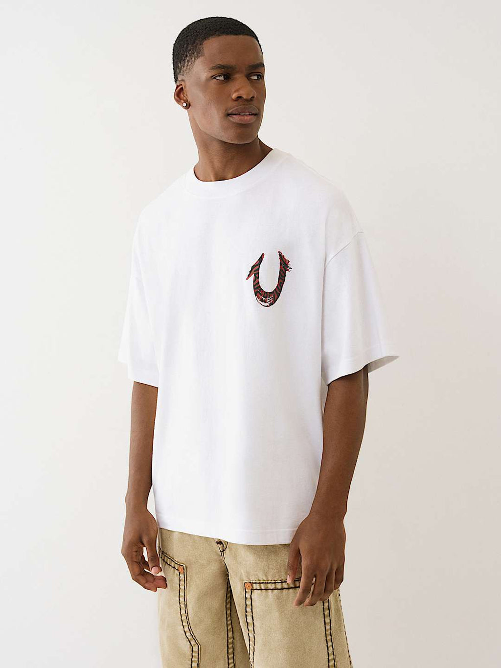 True Religion - Painted Horseshoe Oversized Heavyweight Tee