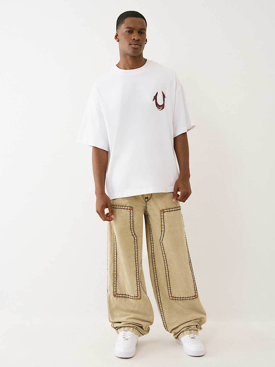 True Religion - Painted Horseshoe Oversized Heavyweight Tee