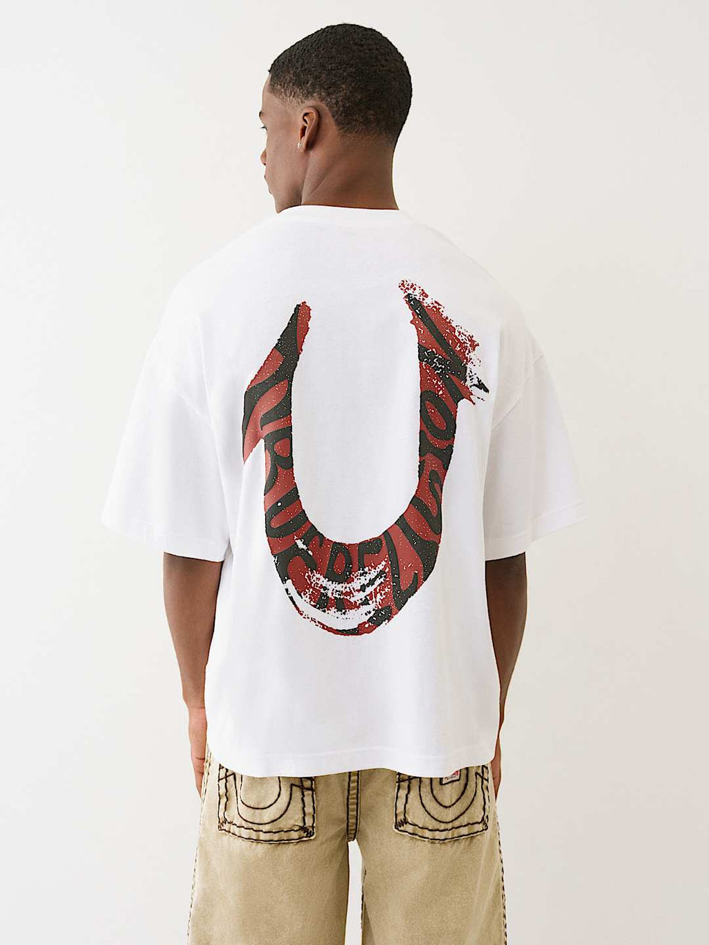 True Religion - Painted Horseshoe Oversized Heavyweight Tee